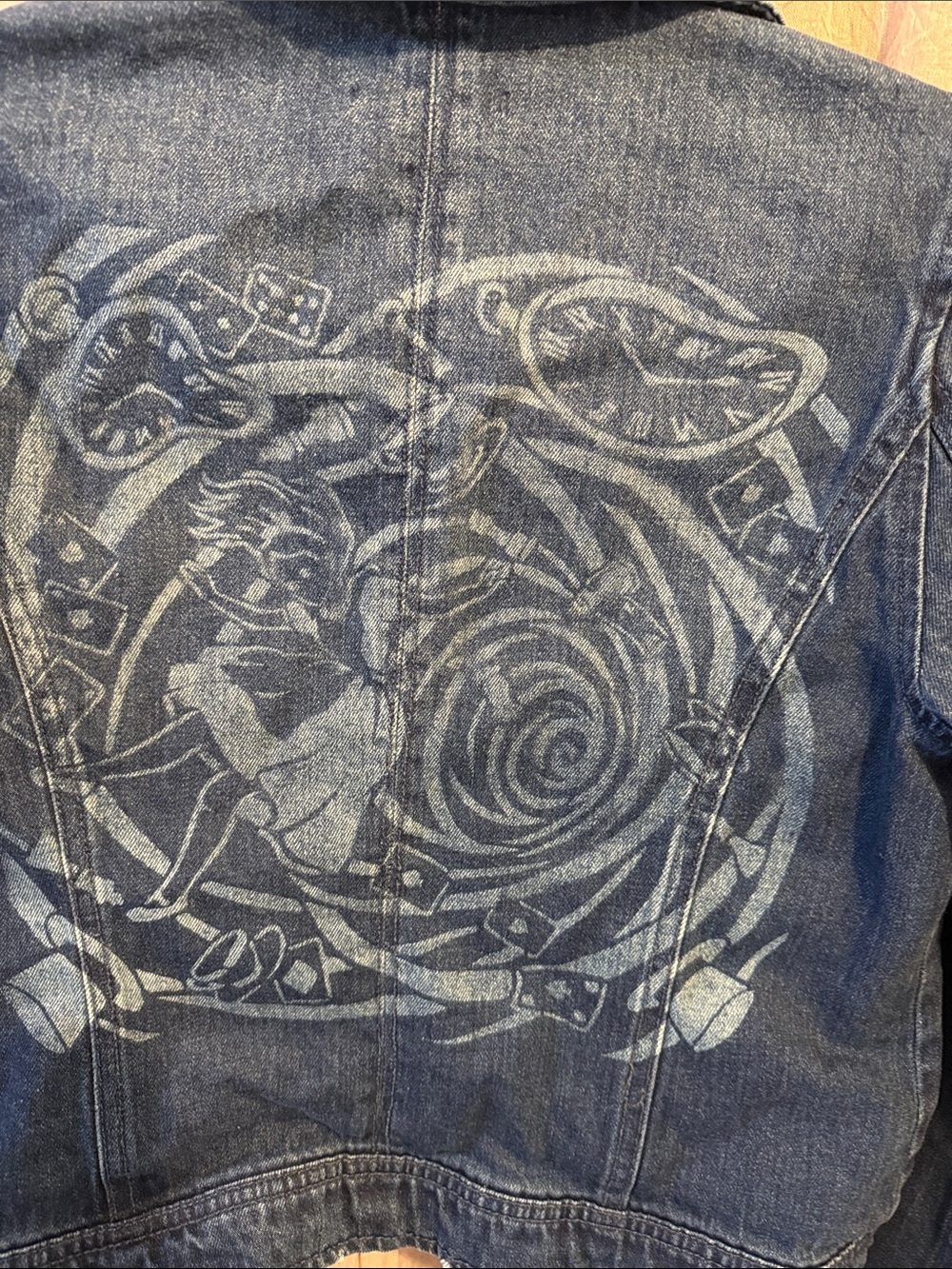 Wit & Wisdom Blue Denim Jacket with Graphic Back